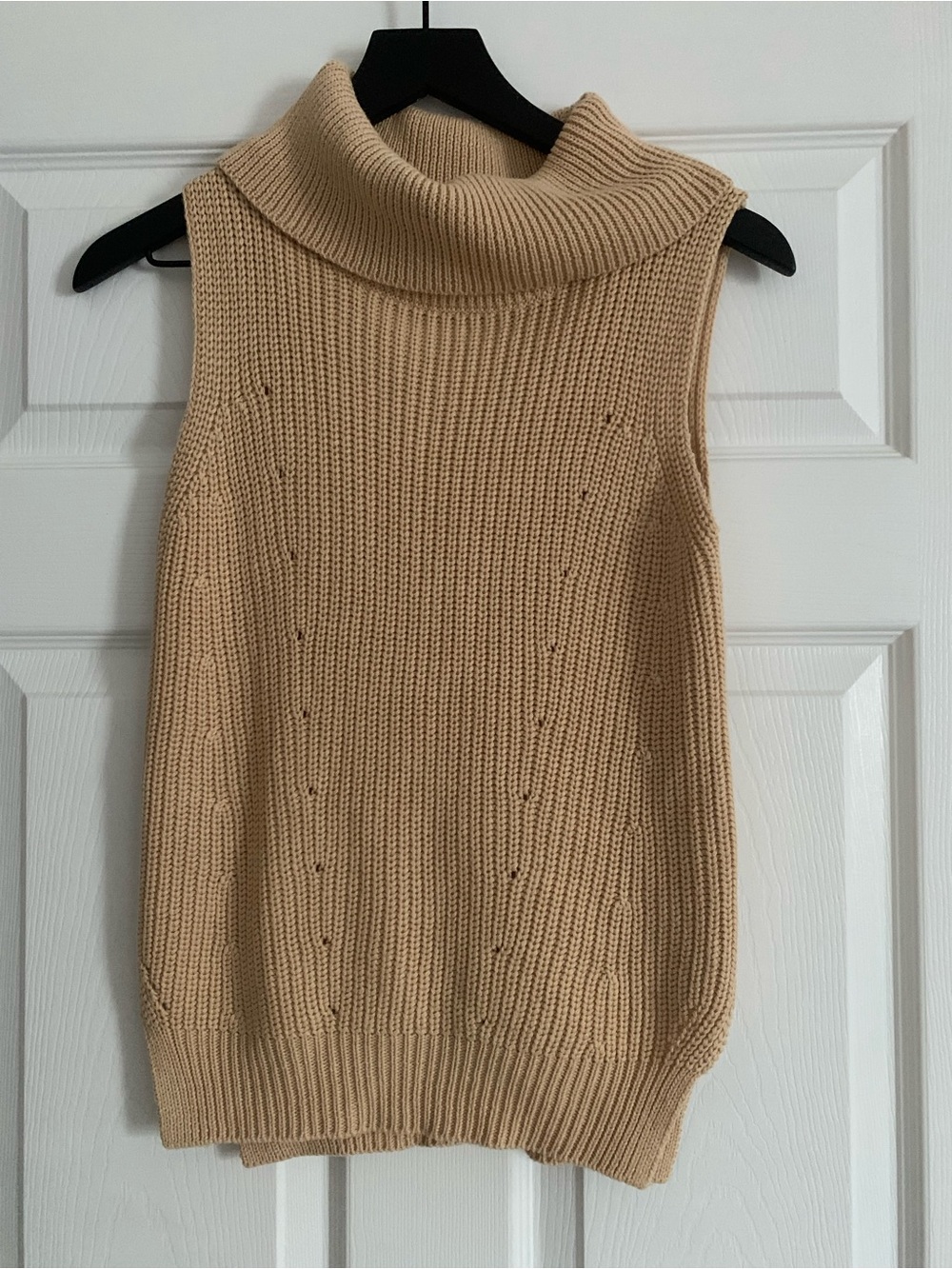Workshop Republic Clothing Sleeveless Turtleneck Sweater - Beige